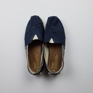 Tom's Navy Nautical Espadrille Sz 8